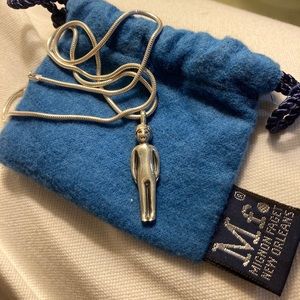 Mignon Faget King Cake doll necklace